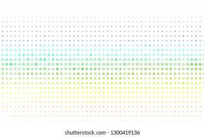 Light Multicolor, Rainbow vector background with bubbles. Glitter abstract illustration with blurred drops of rain. Template for your brand book.