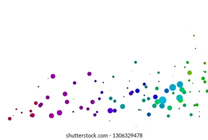 Light Multicolor, Rainbow vector background with bubbles. Blurred decorative design in abstract style with bubbles. Design for business adverts.