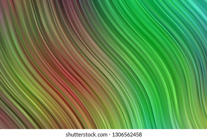 Light Multicolor, Rainbow vector background with liquid shapes. Modern gradient abstract illustration with bandy lines. The template for cell phone backgrounds.