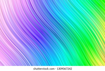 Light Multicolor, Rainbow vector background with liquid shapes. A sample with blurred bubble shapes. Marble design for your web site.