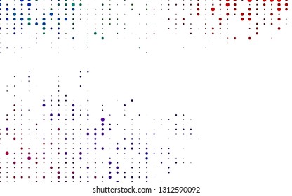 Light Multicolor, Rainbow vector background with bubbles. Glitter abstract illustration with blurred drops of rain. Design for business adverts.