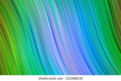 Light Multicolor, Rainbow vector background with abstract lines. Shining illustration, which consist of blurred lines, circles. A completely new marble design for your business.