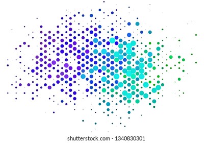 Light Multicolor, Rainbow vector background with bubbles. Colorful illustration with blurred circles in nature style. Template for your brand book.