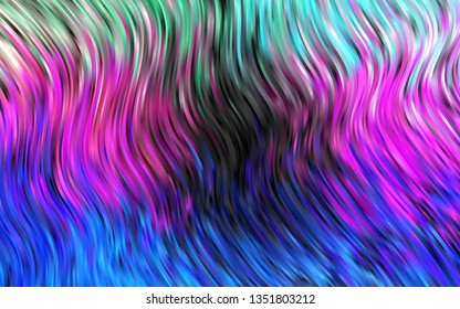 Light Multicolor, Rainbow vector background with bent ribbons. Creative geometric illustration in marble style with gradient. Marble style for your business design.