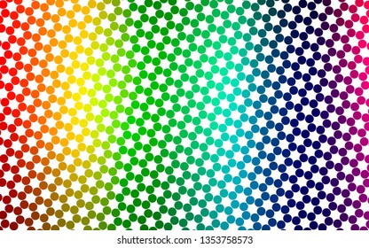 Light Multicolor, Rainbow vector background with bubbles. Glitter abstract illustration with blurred drops of rain. Pattern for ads, booklets.