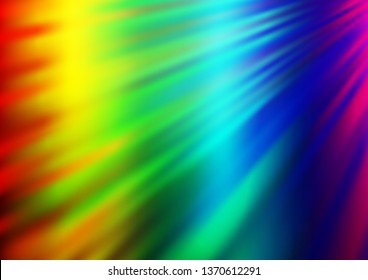 Light Multicolor, Rainbow vector background with straight lines. Decorative shining illustration with lines on abstract template. Pattern for ads, posters, banners.