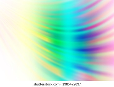 Light Multicolor, Rainbow vector background with curved circles. Shining crooked illustration in marble style. Marble design for your web site.