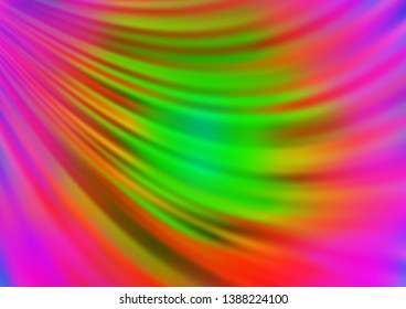 Light Multicolor, Rainbow vector background with abstract lines. Geometric illustration in marble style with gradient.  Textured wave pattern for backgrounds.