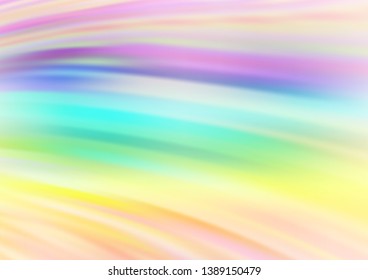 Light Multicolor, Rainbow vector background with bent lines. Brand new colored illustration in marble style with gradient. The best blurred design for your business.