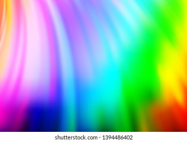 Light Multicolor, Rainbow vector background with bent ribbons. Brand new colored illustration in marble style with gradient. Marble style for your business design.