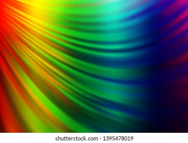 Light Multicolor, Rainbow vector background with lava shapes. Brand new colored illustration in marble style with gradient. Brand new design for your ads, poster, banner.