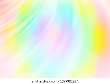 Light Multicolor, Rainbow vector background with liquid shapes. Shining illustration, which consist of blurred lines, circles. The best blurred design for your business.
