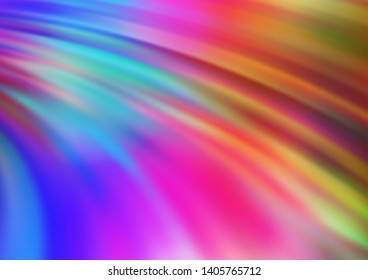 Light Multicolor, Rainbow vector background with curved circles. Brand new colored illustration in marble style with gradient. The elegant pattern for brand book.