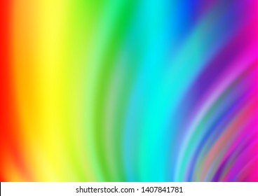 Light Multicolor, Rainbow vector background with bent lines. An elegant bright illustration with gradient. The elegant pattern for brand book.
