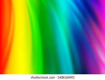 Light Multicolor, Rainbow vector background with lamp shapes. Shining crooked illustration in marble style. A new texture for your  ad, booklets, leaflets.