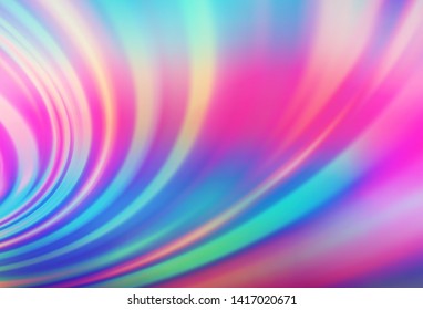 Light Multicolor, Rainbow vector background with bent ribbons. Colorful abstract illustration with gradient lines. The template for cell phone backgrounds.