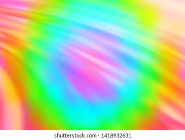Light Multicolor, Rainbow vector background with curved circles. A completely new color illustration in marble style. Brand new design for your ads, poster, banner.
