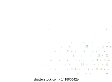 Light Multicolor, Rainbow vector background with circles, rectangles. Abstract illustration with colorful circles, rectangles. Template for your brand book.