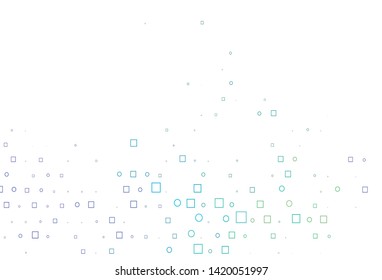 Light Multicolor, Rainbow vector background with circles, rectangles. Colorful gradient with circles, rectangles on abstract backdrop. Design for business adverts.