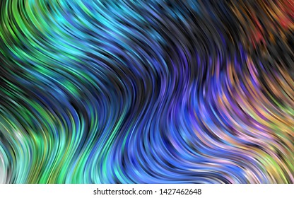 Light Multicolor, Rainbow vector background with abstract lines. A sample with blurred bubble shapes. Marble design for your web site.
