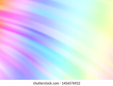 Light Multicolor, Rainbow vector background with liquid shapes. Modern gradient abstract illustration with bandy lines. The best blurred design for your business.
