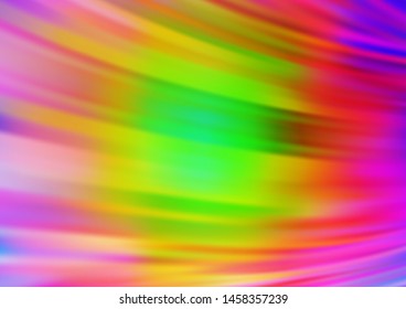 Light Multicolor, Rainbow vector background with bent ribbons. Brand new colored illustration in marble style with gradient. A completely new template for your business design.