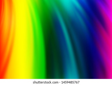 Light Multicolor, Rainbow vector background with lamp shapes. Shining illustration, which consist of blurred lines, circles. The template for cell phone backgrounds.