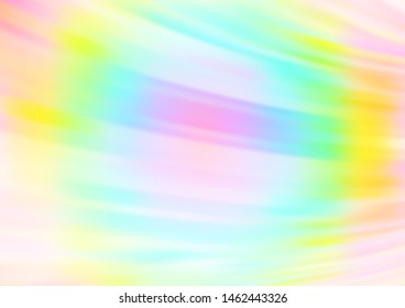 Light Multicolor, Rainbow vector background with curved circles. A sample with blurred bubble shapes. New composition for your brand book.