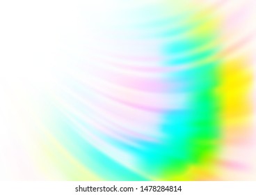 Light Multicolor, Rainbow vector background with bent ribbons. Shining illustration, which consist of blurred lines, circles. A completely new marble design for your business.