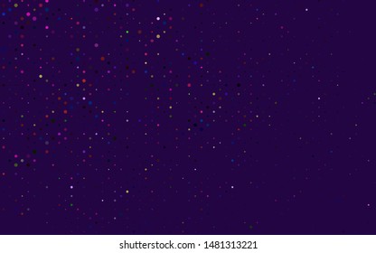 Light Multicolor, Rainbow vector background with bubbles. Beautiful colored illustration with blurred circles in nature style. Template for your brand book.