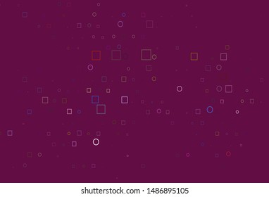 Light Multicolor, Rainbow vector background with circles, rectangles. Colorful gradient with circles, rectangles on abstract backdrop. Pattern for ads, leaflets.