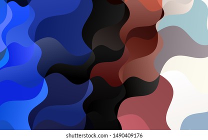 Light Multicolor, Rainbow vector background with abstract lines. Shining crooked illustration in marble style. Marble design for your web site.