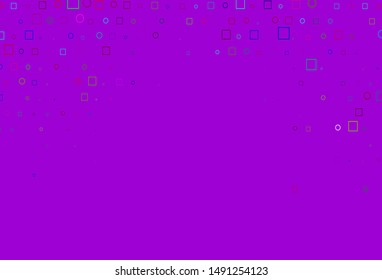 Light Multicolor, Rainbow vector background with circles, rectangles. Colorful gradient with circles, rectangles on abstract backdrop. Design for posters, banners.
