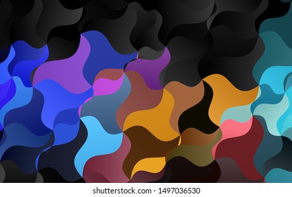 Light Multicolor, Rainbow vector background with bent lines. Modern gradient abstract illustration with bandy lines. The best blurred design for your business.