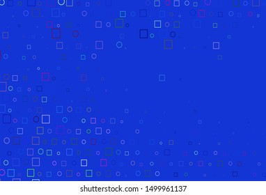 Light Multicolor, Rainbow vector background with circles, rectangles. Colorful illustration with circles, squares in nature style. Design for business adverts.