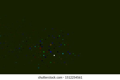 Light Multicolor, Rainbow vector background with bubbles. Glitter abstract illustration with blurred drops of rain. Pattern for ads, leaflets.