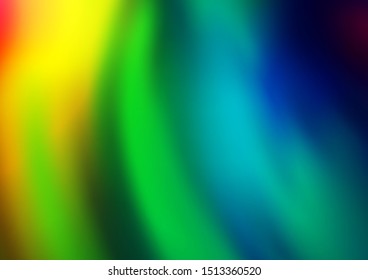 Light Multicolor, Rainbow vector background with bubble shapes. Blurred geometric sample with gradient bubbles.  Brand new design for your ads, poster, banner.