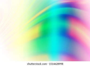 Light Multicolor, Rainbow vector background with abstract lines. Shining illustration, which consist of blurred lines, circles. Pattern for your business design.