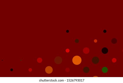 Light Multicolor, Rainbow vector background with bubbles. Abstract illustration with colored bubbles in nature style. Template for your brand book.