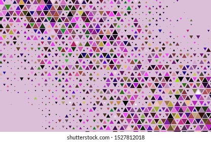 Light Multicolor, Rainbow vector background with triangles. Modern abstract illustration with colorful triangles. Template for wallpapers.