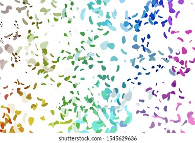 Light Multicolor, Rainbow vector background with abstract forms. Simple colorful illustration with abstract gradient shapes. Elegant design for wallpapers.