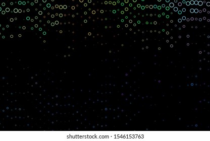 Light Multicolor, Rainbow vector background with bubbles. Beautiful colored illustration with blurred circles in nature style. Pattern for ads, leaflets.