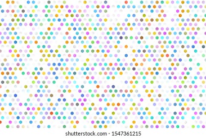 Light Multicolor, Rainbow vector background with hexagons. White background with colorful hexagons. New template for your brand book.