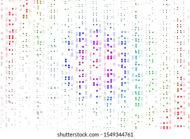 Light Multicolor, Rainbow vector background with bubbles. Glitter abstract illustration with blurred drops of rain. Pattern for beautiful websites.
