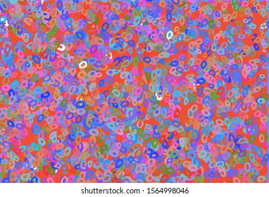 Light Multicolor, Rainbow vector background with bubbles. Illustration with set of shining colorful abstract circles. Design for business adverts.