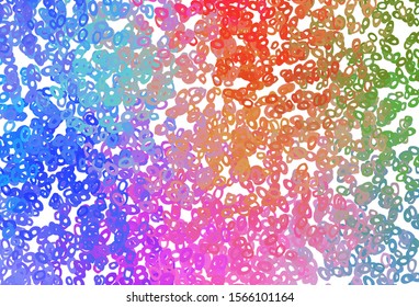 Light Multicolor, Rainbow vector background with bubbles. Illustration with set of shining colorful abstract circles. Design for business adverts.