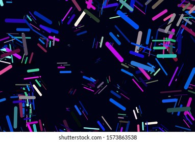 Light Multicolor, Rainbow vector background with straight lines. Modern geometrical abstract illustration with staves. Smart design for your business advert.