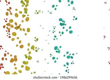 Light Multicolor, Rainbow vector background with bubble shapes. Geometric illustration in marble style with gradient.  Textured wave pattern for backgrounds.