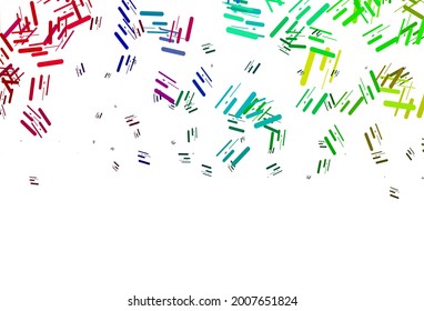 Light Multicolor, Rainbow vector background with straight lines. Modern geometrical abstract illustration with staves. Pattern for websites, landing pages.