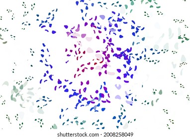 Light multicolor, rainbow vector background with abstract forms. Decorative design in abstract style with random forms. Background for a cell phone.